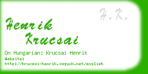 henrik krucsai business card